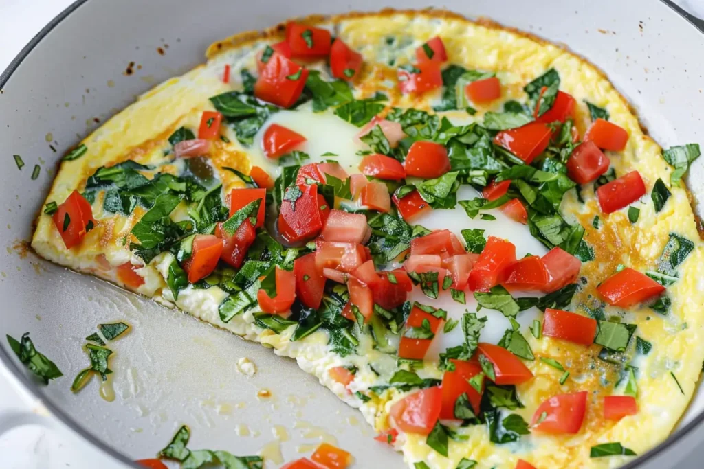 Egg white vegetable omelette